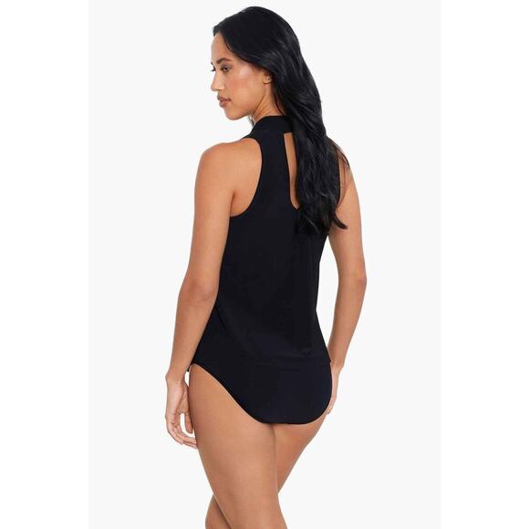 Magicsuit Soft Cup Charmed Life Izzy Tankini Sleeveless Top Black Size 8 NWT - Picture 4 of 14